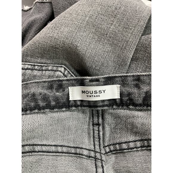 Moussy 'Seneca' Black Ankle Flare Denim Jeans Size 26 - Picture 4 of 5